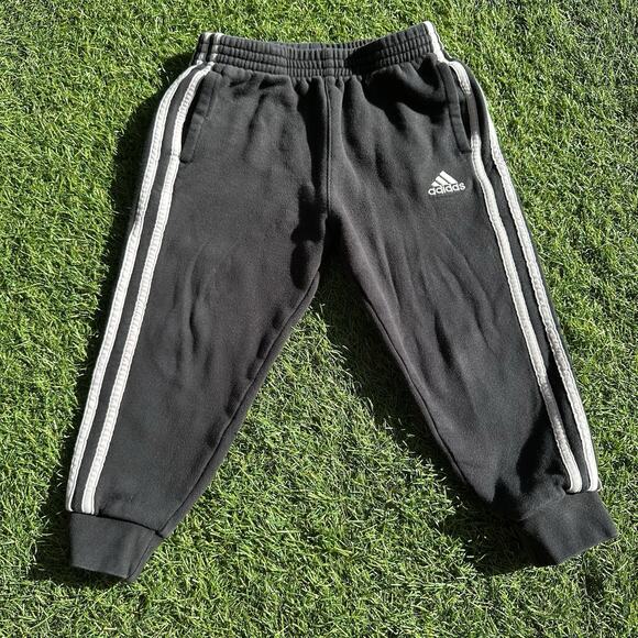 adidas Other - Vintage Adidas Baby Toddler Size 3T Sweatpants Joggers Track Pants Black Stripes